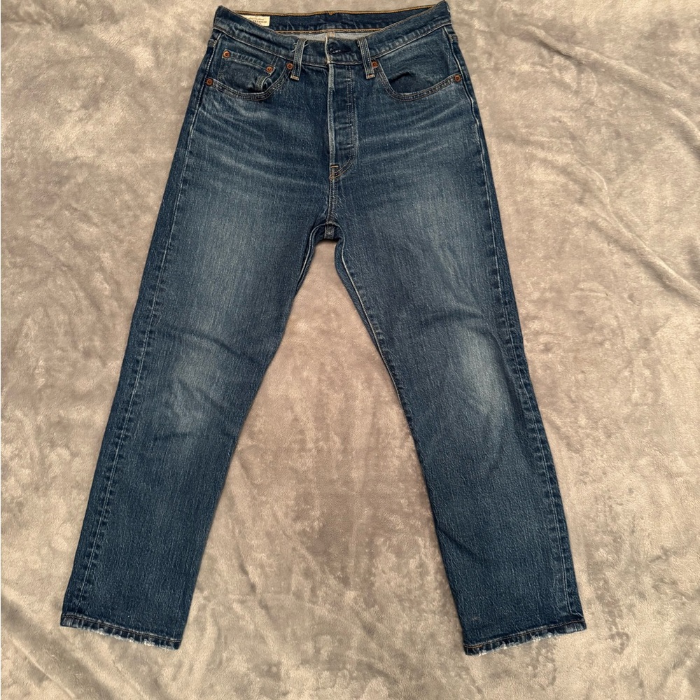 Levi's 501 High Rise Cropped Ankle Jeans